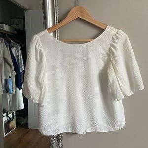 Club Monaco silk crop top